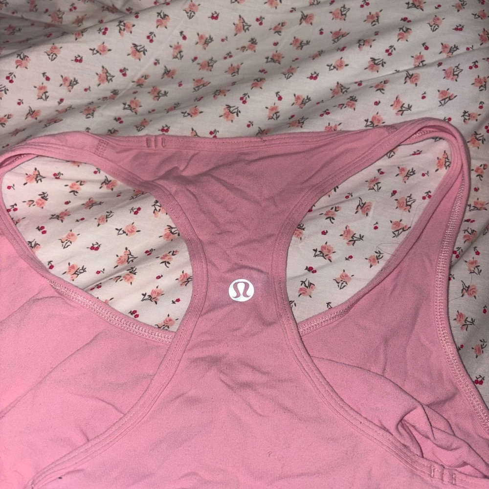 Pink Lulu Racerback Tank Top - Picture 2 of 2